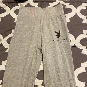 Misguided x playboy gray leggings